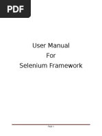 User Manual For Selenium Framework