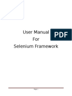 User Manual For Selenium Framework