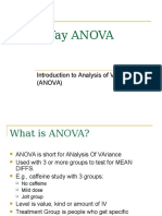 One-Way ANOVA: Introduction To Analysis of Variance (Anova)