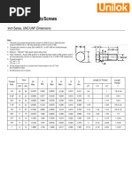 External Metric ISO Thread Table Chart Sizes M20 - M55 | PDF | Screw ...