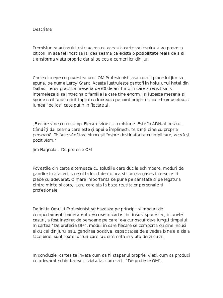 De Profesie OM | PDF