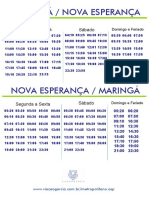 Horário Cirular Nova Esperança À Maringá