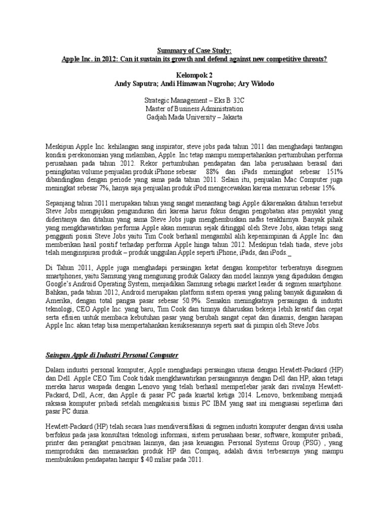 Strategic management case study 2019 picture