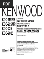 KDC-MP225 KDC-225MR KDC-225 KDC-2025: Instruction Manual Mode D'Emploi Manual de Instrucciones