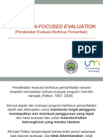 Utilization Focused Evaluation