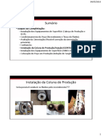 Instalação e componentes da coluna de produção