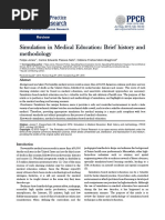 Simulation in Medical Education: Brief History and Methodology