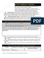 Sketching Your Audience's Identity: What Is Your Primary Claim and Supporting Reasoning in Writing Project 3?