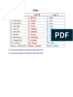 ch sh spelling list new 3 choices