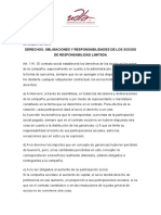 Derechos, Obligaciones y Responsabilidada de Los Socios de Responsabilidad Limitada