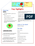 Prep Highlights Newsletter 8 - April
