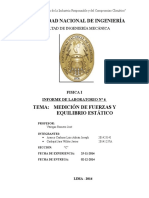 Informe 6 Medición de Fuerzas y Equilibrio Estático