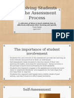 Goal 3 Involving Students in The Assessment Process