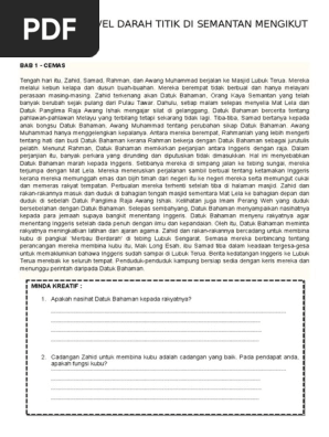 Sinopsis Novel Darah Titik Di Semantan Mengikut Bab  PDF