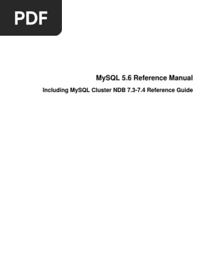 Mysql Refman 5 6 En My Sql Database Index