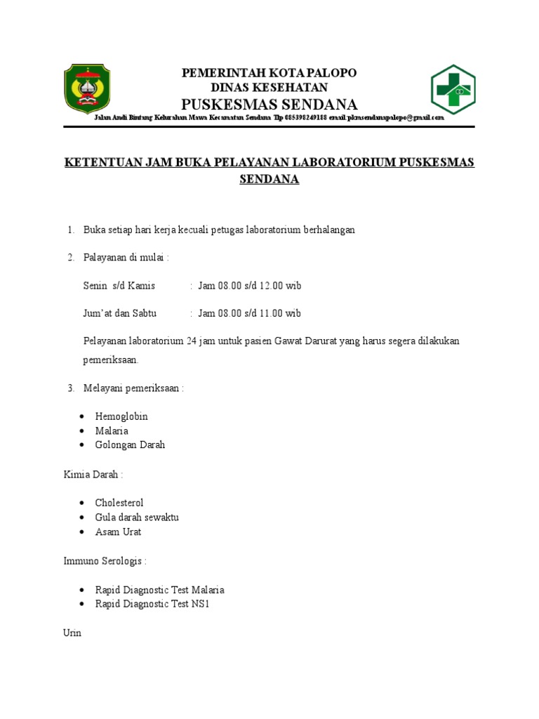 8.1.1 Ep.2 Ketentuan Jam Buka Pelayanan Lab