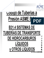ASME B31.4 Memoria Codigo Tubería Transporte de Hidrocarburos Líquidos