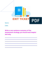 Formative Assessment Exit Ticket