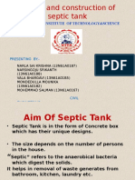 Design and construction of septic tank