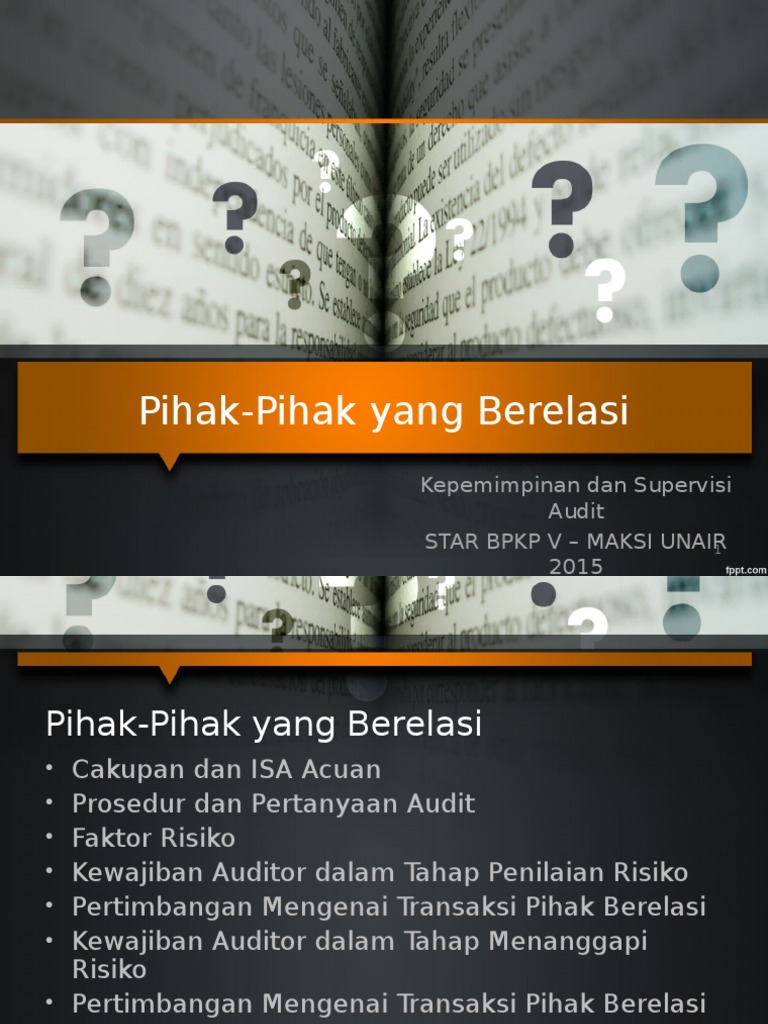 Audit Transaksi Pihak Berelasi | PDF