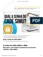 Qual A Senha Do CADe SIMU - Sala Da Elétrica