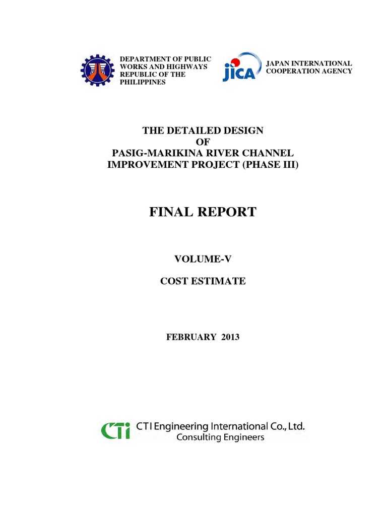 DpwhJica Pasig River Estimate Ref. PDF Employment Cost