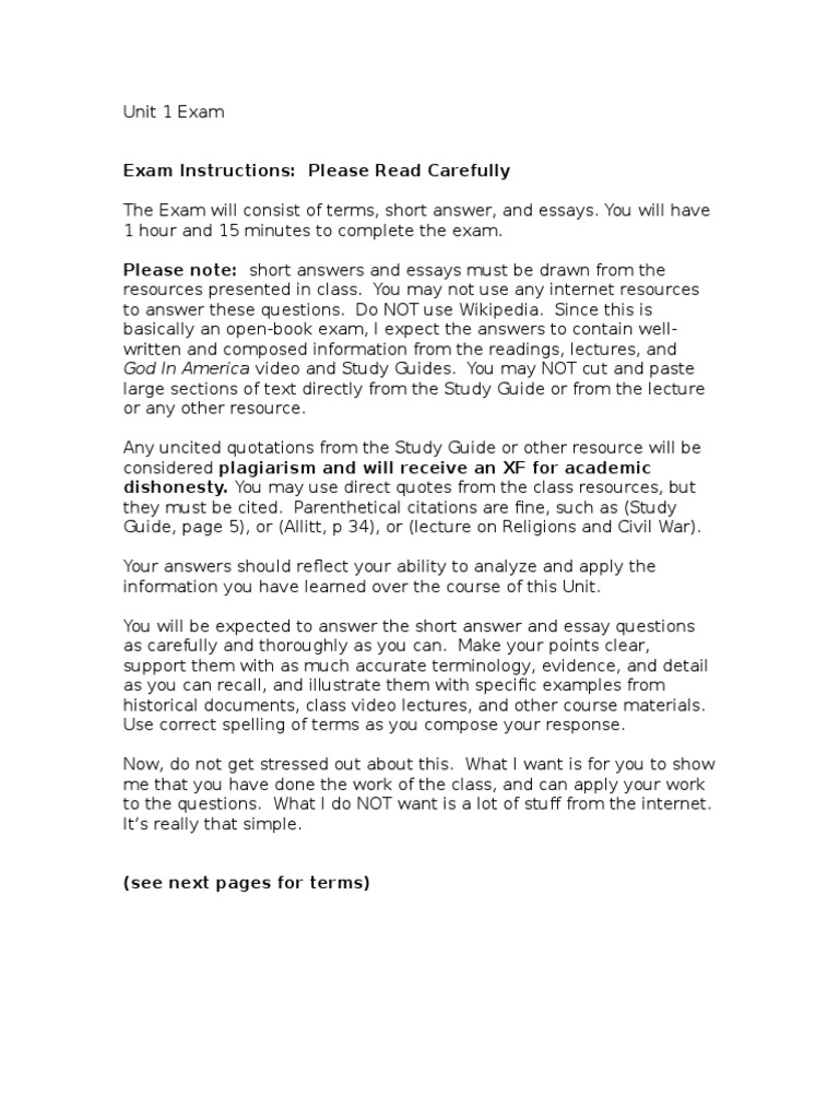 Unit 1 Exam Review Sheet FA16 | PDF | Puritans | Evangelicalism