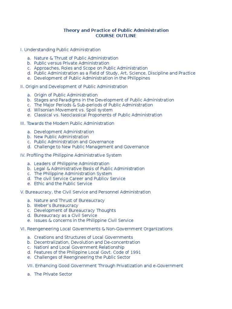 Theory and Practice of Public Administration | Download Free PDF ...