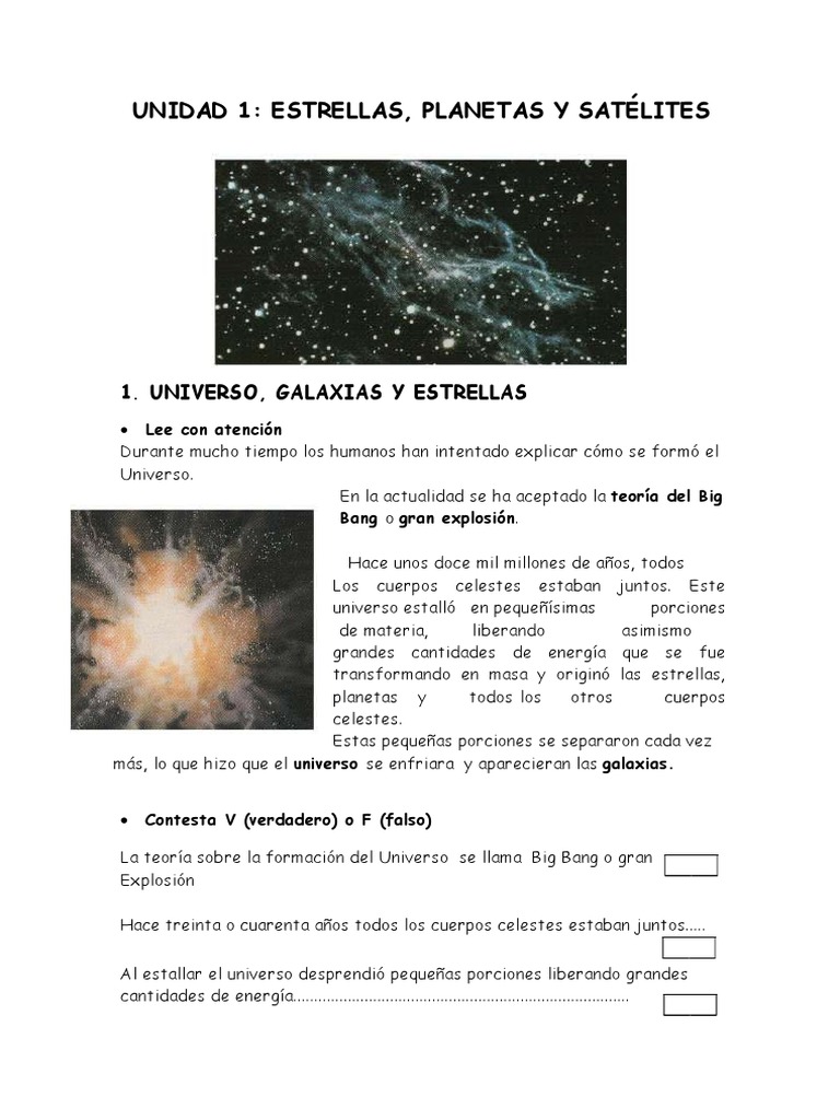 Componentes del Universo y Sistema Solar | PDF | Luna | Tierra