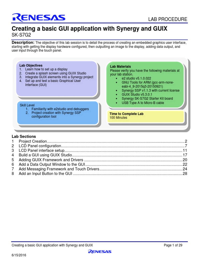 Basic GUI App with Synergy & GUIX | PDF | Graphical User Interfaces ...