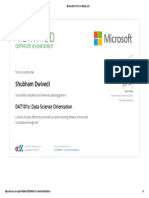 Microsoft Dat101x Certificate Edx