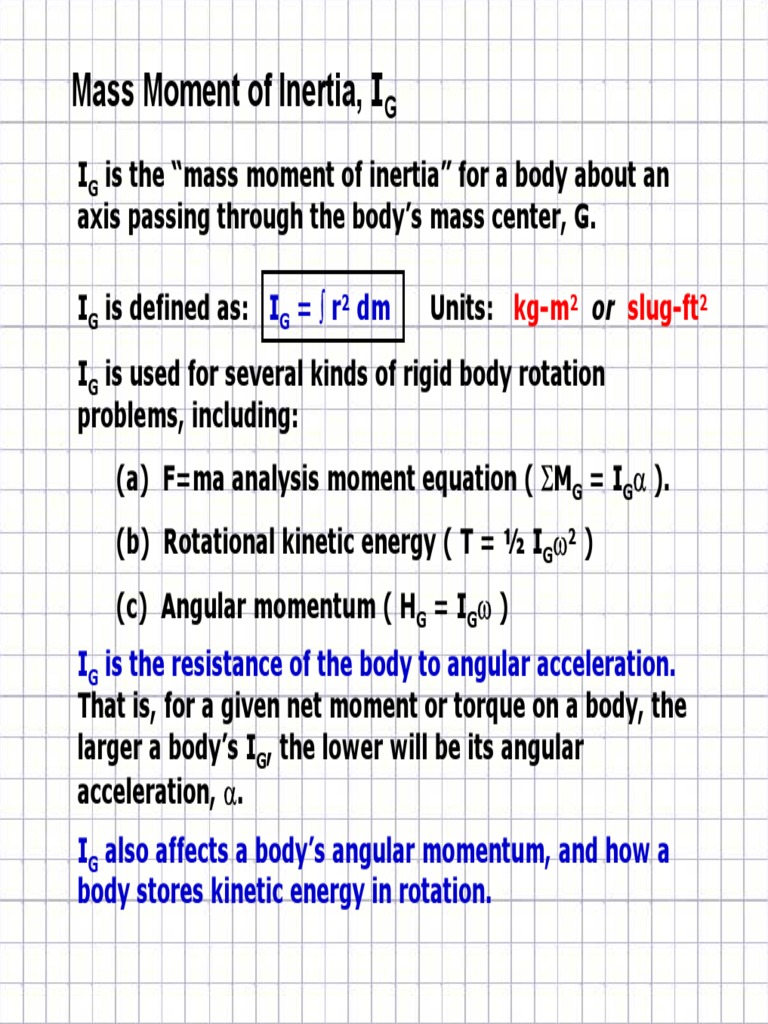 Understanding Mass Moment of Inertia | PDF | Rotation Around A Fixed ...
