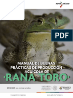 Guía de buenas prácticas para la producción acuícola de rana toro