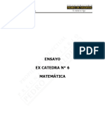 Curso: Matemática - Ensayo Ex Catedra N° 6 - PSU Matemática - Instrucciones Específicas