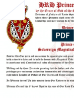 2013-04-03 Letters Patent Templar Grand Master - Prince Matthew of Thebes - Kingdom of Mann