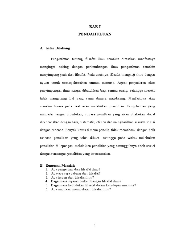 Makalah Filsafat Ilmu Pengetahuan