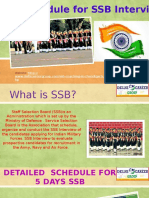 5 Days Schedule for SSB Interview 