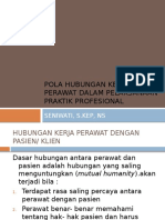 Pola Hubungan Kerja Perawat Dalam Pelaksanaan Praktik Profesional