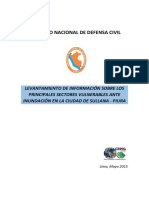 Levantamiento de Información Sobre Los Principales Sectores Vulnerables-Sullana PDF