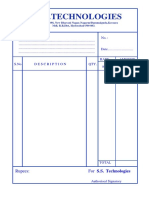 S.S. Technologies Invoice Template
