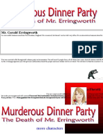 1520 Murderous Dinner Party Roleplay Conversation Cards 7 Pages