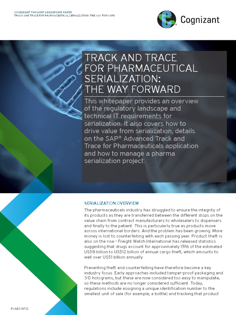 Track and Trace For Pharmaceutical Serialization The Way Forward | PDF ...