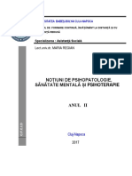 Noțiuni de Psihopatologie, Sănătate Mentală Și Psihoterapie PDF