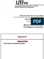 Eld Aula 013 Circuitos Combinacionais PDF