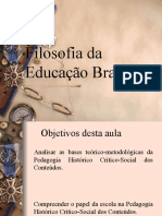 Aula 3 - Filosofia Da Educação Brasileira