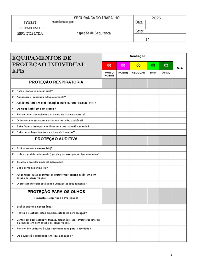 Check List EPIs | PDF | Natureza