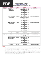 Exam Schedule MBA-II: Mid-Term Exam (Revised On 26 Oct.)