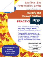 Identify The Correct Spelling: Prepare For MaRRS Spelling Bee Competition Exam - Practice Tests For Free Immediate Downlaod