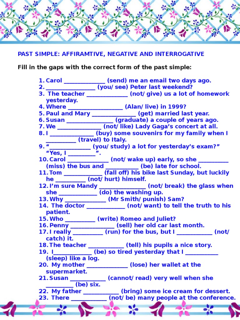 7635-past-simple-affirmative-negative-and-interrogative-pdf-leisure