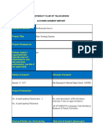 Rotaract Club of Talakudong Accomplishment Report